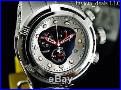 Invicta Men's Reserve 53mm Bolt Zeus Swiss Chrono Black Dial Red Accent SS Watch