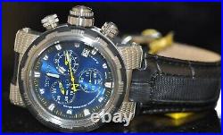 Invicta Men's Reserve Swiss Chronograph Blue Dial Black Leather Watch 11229