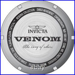 Invicta Men's Reserve Venom 25977 Black Dial Chronograph Swiss Quartz SS Watch