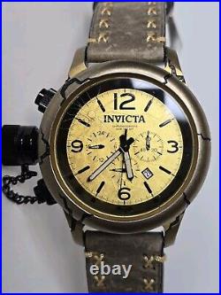 Invicta Men's Russian Diver Shattered Chronograph Gold Dial Watch 54mm 18762