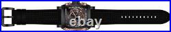 Invicta Men's S1 Rally 48mm Chronograph Rose Gold, Black Dial Black Leather Watch