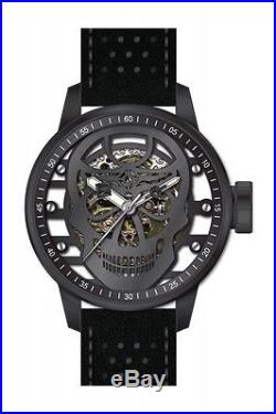 Invicta Men's S1 Rally Mechanical Black Stainless Steel/Leather Watch 20195