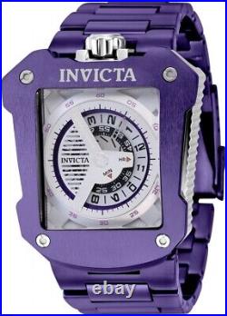 Invicta Men's S1 Rally Purple White Dial Automatic 48mm Stainless Steel Watch