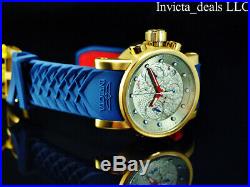 Invicta Men's S1 Yakuza DRAGON Swiss Chronograph Silver Dial Gold Tone SS Watch