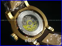 Invicta Men's S1 Yakuza Dragon 18K Gold IP Automatic NH35A SS Brown Strap Watch