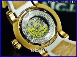 Invicta Men's S1 Yakuza Dragon 18K Gold IP Automatic NH35A SS White Strap Watch