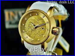 Invicta Men's S1 Yakuza Dragon 18K Gold IP Automatic NH35A SS White Strap Watch