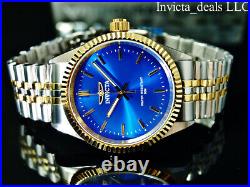 Invicta Men's Specialty JUBILEE BLUE DIAL Gold Two Tone Stainless Steel Watch