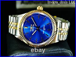 Invicta Men's Specialty JUBILEE BLUE DIAL Gold Two Tone Stainless Steel Watch