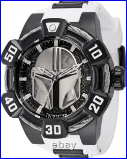 Invicta Men's Star Wars Mandalorian Silver Black Dial Automatic 52mm Watch