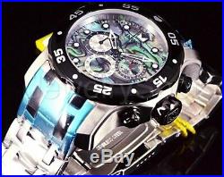 Invicta Men's Watch 24837 Pro Diver Blue Green Abalone Dial Chrono SS Bracelet