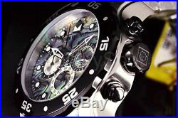 Invicta Men's Watch 24837 Pro Diver Blue Green Abalone Dial Chrono SS Bracelet