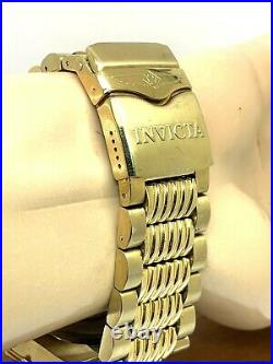 Invicta Men's Watch 25867 Bolt Swiss Quartz Chronograph Gold Tone S\S Black Dial