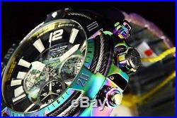 Invicta Men's Watch 27271 VORTEX Bolt Abalone Tri Cable Dial Iridescent SS Band