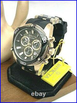 Invicta Men's Watch 31316 Pro Diver Quartz Black Steel Rose Gold Bezel 50mm