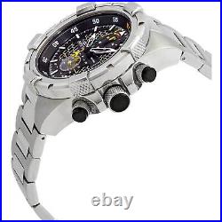 Invicta Men's Watch Aviator Chronograph Black Dial Silver Steel Bracelet 28108