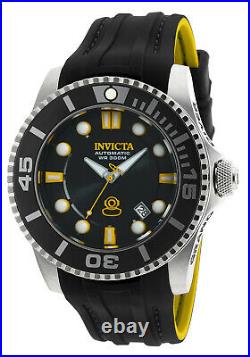 Invicta Men's Watch Grand Diver Automatic Dive Black Dial Silicone Strap 20199