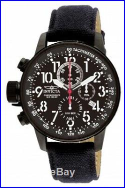 Invicta Men's Watch I-Force Chronograph Lefty Black Dial Black Fabric Strap 1517