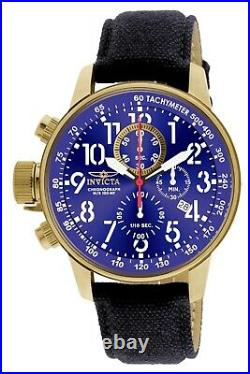 Invicta Men's Watch I-Force Chronograph Lefty Blue Dial Black Fabric Strap 1516