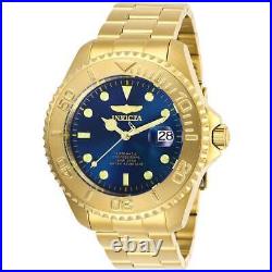 Invicta Men's Watch Pro Diver Automatic Gold Tone Bezel Blue Dial Bracelet 28951