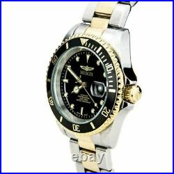 Invicta Men's Watch Pro Diver Black Dial Automatic Two Tone Steel Bracelet 8927C