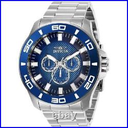 Invicta Men's Watch Pro Diver Quartz Chronograph Blue Dial Steel Bracelet 27981