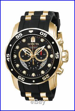 Invicta Men's Watch Pro Diver Scuba Chronograph Black Dial Two Tone Strap 6981