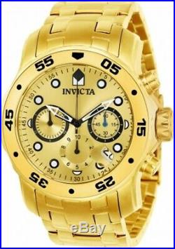 Invicta Men's Watch Pro Diver Scuba Quartz Chronograph Gold Tone Dial 21924