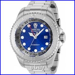 Invicta Men's Watch Reserve Hydromax Quartz GMT Blue Dial Steel Bracelet 37218