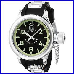 Invicta Men's Watch Russian Diver Quartz Black Dial Polyurethane Strap 4342