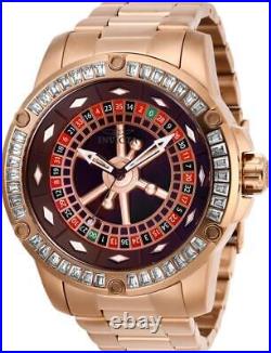 Invicta Men's Watch Specialty Casino Crystal Bezel Rose Gold Bracelet 28714