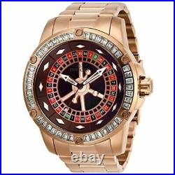 Invicta Men's Watch Specialty Casino Crystal Bezel Rose Gold Bracelet 28714