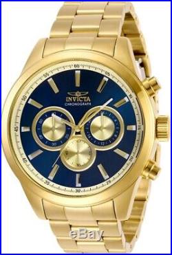 Invicta Men's Watch Specialty Quartz Chronograph Blue & Gold Tone Dial 29175