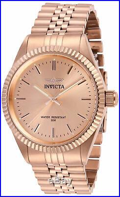 Invicta Men's Watch Specialty Quartz Rose Gold Dial IP Steel Bracelet 29394