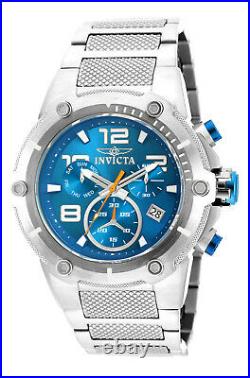 Invicta Men's Watch Speedway Chrono Blue Dial Stainless Steel Bracelet 19527