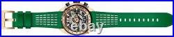 Invicta Mens 36366 S1 Rally Rose Gold Green Tone Chronograph Skeleton Dial Watch
