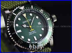 Invicta Mens 44mm MASTER OF THE SEA Pro Diver Automatic Hunter Green Black Watch