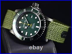 Invicta Mens 44mm MASTER OF THE SEA Pro Diver Automatic Hunter Green Black Watch