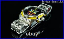Invicta Mens 47mm BRITTO BOLT Chronograph Limited Edition Silver/Yellow SS Watch