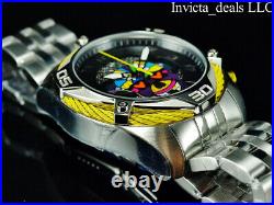Invicta Mens 47mm BRITTO BOLT Chronograph Limited Edition Silver/Yellow SS Watch