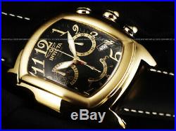 Invicta Mens 47mm Lupah DRAGON Swiss 5040. D Chrono Black Dial Gold Tone SS Watch