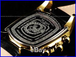 Invicta Mens 47mm Lupah DRAGON Swiss 5040. D Chrono Black Dial Gold Tone SS Watch
