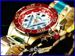 Invicta Mens 48mm Limited Ed. Marvel IRON MAN Chronograph Red & Ice Blue Watch
