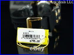 Invicta Mens 48mm Pro Diver Scuba Chronograph Black Dial 18K Gold IP SS Watch