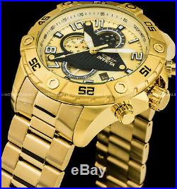 Invicta Mens 48mm S1 Rally Chronograph 18K Gold Plated Stainless Steel Brc Watch