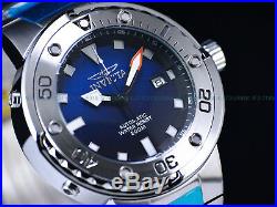 Invicta Mens 49mm GRAND Scuba Automatic BLUE Dial ALL SILVER Case Bracelet Watch