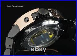 Invicta Mens 49mm GRAND Scuba Automatic Black Dial Rose Tone Case Bracelet Watch