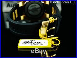 Invicta Mens 50mm Bolt Swiss Z60 Chronograph Black Dial 18K Gold Plated SS Watch