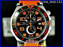 Invicta Mens 50mm Pro Diver OCEAN SCUBA Chrono Black Dial Orange Jellyfish Watch