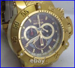 Invicta Mens 50mm Subaqua Noma III Swiss Quartz Chrono Watch 5405 Goldtone Read